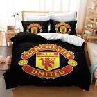 Manchester United Soccer Club Logo Quilt Duvet Cover Set King Doona Cover