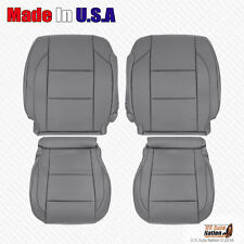 2005 to 2015 For Nissan Armada Titan Driver Passenger Leather Seat Cover Gray
