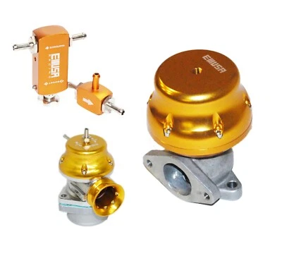 EMUSA Gold Adj. 38mm External Wastegate+Boost Controller+Type RS BOV COMBO KIT — 第 1/4 张图片
