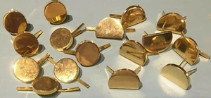 LOT OF 18 FINDINGS FOR CRAFTS, CLOTHING, 9 ROUND/ 9 HALF-ROUND AS PICTURED  - Picture 1 of 4