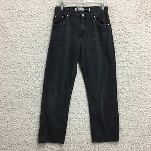VINTAGE Levis SilverTab Jeans 18 Boys Black Denim Stay Loose Straight Dark Wash - Picture 1 of 14