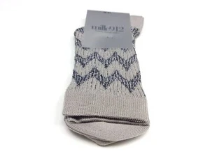 CALZINO CIOCCA LUREX GRIGIO RICAMO ARGENTO TG 36/41. - Foto 1 di 1