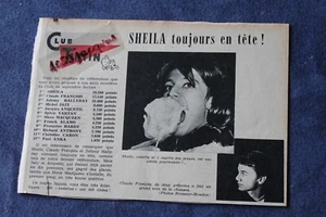 SHEILA / C FRANCOIS .... / Article de presse 60's / referendum Club TINTIN - Foto 1 di 1
