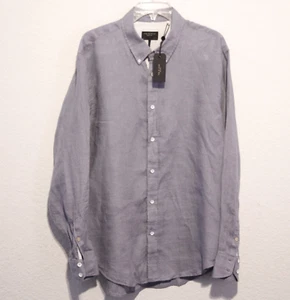 Rag & Bone Fit 2 Tomlin Linen Long Sleeve Shirt Men's XL Light Blue NWT - Picture 1 of 11