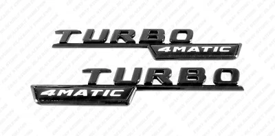 Logotipos con emblemas negros brillantes para Mercedes-Benz CLS53 CLS53s Turbo 4Matic AMG C257 Foto 1 de 4