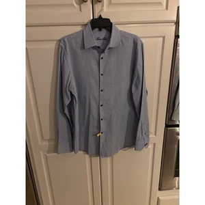 Tasso Elba Mens Dress Shirt Checkered Long Sleeve Button Down Medium - Picture 1 of 8