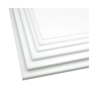 HDPE Plastic Sheet - 1/4" Thick, 6x6 Inch, White, for DIY, Industrial Use - Image 1 of 4