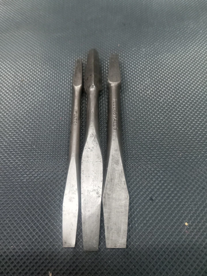 Juego de 3 brocas de driver ranuradas antiguas para soporte. Millers, Fulton, ?. ¡Genial! Foto 1 de 4