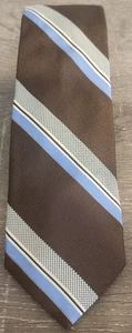 DANIEL CREMIEUX Archive Collection Mens Tie Brown / Multi Color 100% Silk-Italy - Picture 1 of 4
