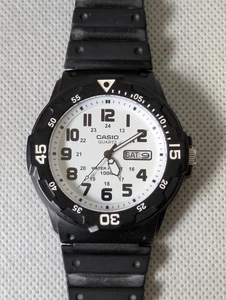 Casio White Dial Military Style Watch - Day / Date 24hr - Picture 1 of 5