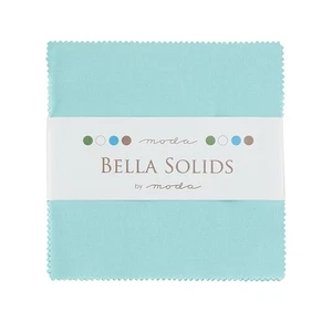 Bella Solids 5" Square Pack in Egg Blue by Moda - Picture 1 of 1