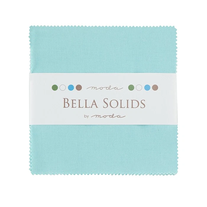 Bella Solids 5" Square Pack in Egg Blue by Moda - Image 1 of 1