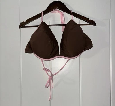 Top de bikini Ujena Bahama con aros 2X playa cobertura completa triángulo halter Foto 1 de 4