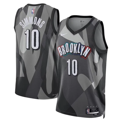 Camiseta deportiva de baloncesto Ben Simmons #10 Brooklyn Nets Nike x KAWS Swingman City nueva 52 Foto 1 de 2