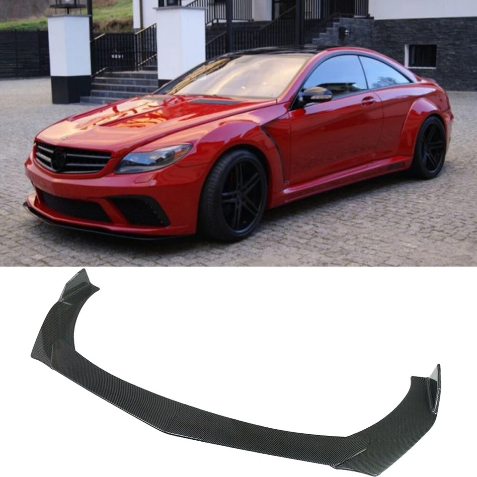 Parachoques delantero divisor de fibra de carbono para Mercedes-Benz W216 CL63 AMG Foto 1 de 4