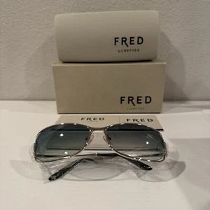 FRED Lunettes Volute N4 112 Authentic Sunglasses Palladium Gray New in Box - Picture 1 of 9