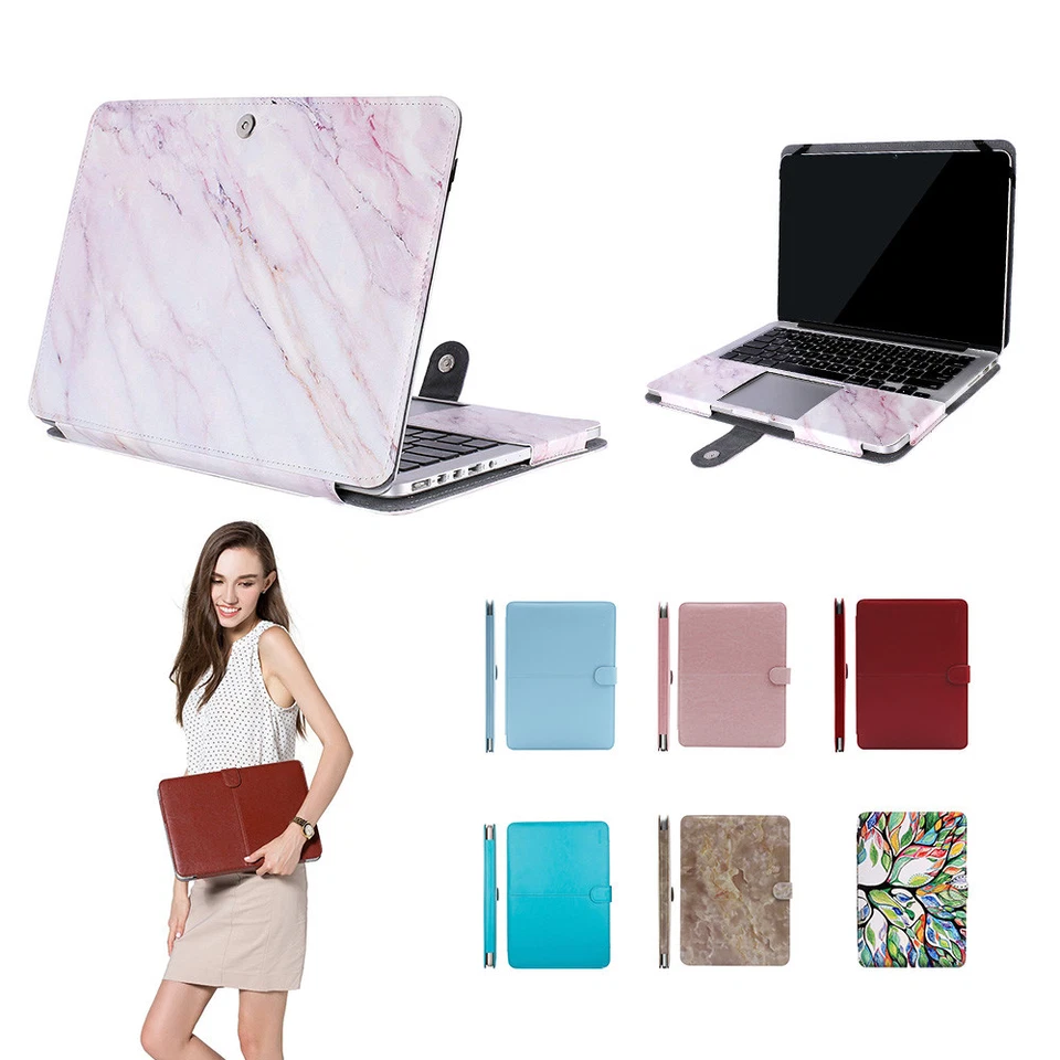 Laptop Sleeve Bag Case for MacBook Pro Air 11 13 15 15.6 16 Retina Leather Case - Image 1 of 1