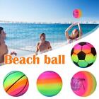 Neon Rubber Playground Ball 21cm Ball Rainbow Ball Great Gift Outdoor Fun V9G6