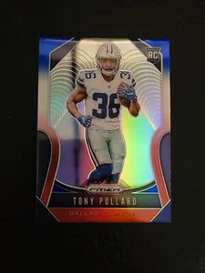 Tony Pollard 2019 Prizm rojo blanco azul RC #339 novato Dallas Cowboys - Imagen 1 de 2