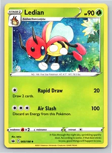 Ledian 005/198 Uncommon Chilling Reign Pokemon Card - NM Near Mint - Picture 1 of 2