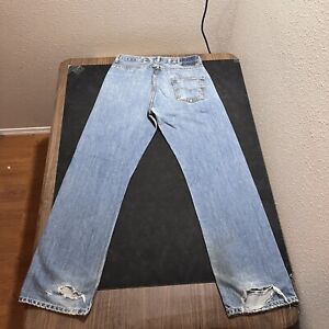 Vintage Levi's 501 Jeans Mens Denim 1990s Buckle Back One Pocket 1920s 31x32