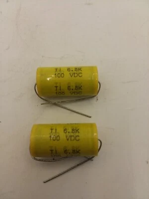 PELÍCULA CONDENSADOR POLIÉSTER 6.8K OHMIOS 10% TOLERANCIA 100VDC (LOTE DE 2) NNB Foto 1 de 2