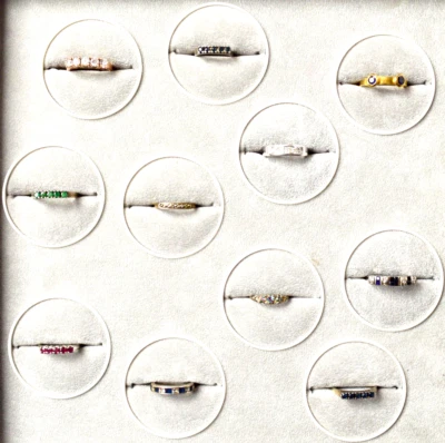 Sammlung Lot Konvolut 11 ältere Silberringe Silber Ringe Beisteckring Edelsteine - Bild 1 von 2