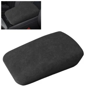 Black Alcantara Suede Center Armrest Storage Lid Panel Cover Fits 17-24 B9 A5 S5 - Picture 1 of 5