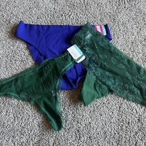 NWT Gilligan & O'Malley 2 No Show Thong 1 No Show Bikini Size S - Picture 1 of 5