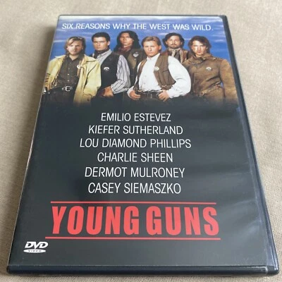 Young Guns (DVD 1988) Western W/ Inserts Emilio Estevez Sutherland Charlie Sheen Foto 1 de 4