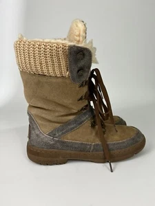 BEARPAW Damen-Winterstiefel Rinds-Wildleder Wollmischung gefüttert braun Größe 9 - Bild 1 von 7