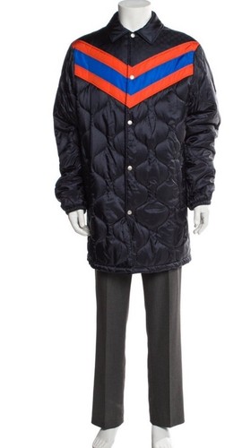 Giacca Chevron trapuntata leggera nuova con etichette $2800 GUCCI GG Zaboo Ripstop XL US