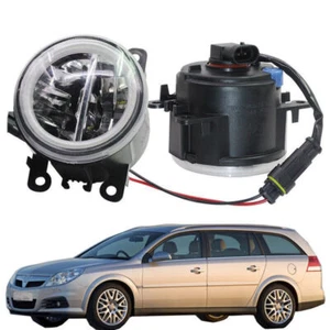 LED Fog Light + Angel Eye Rings Daytime Running Lights DRL Fit For Opel Vectra C - Picture 1 of 11