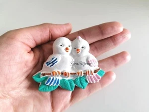 Calamita in polvere di ceramica coppia di uccellini - Picture 1 of 1