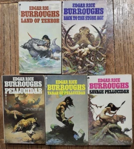 Lot 5 Edgar Rice Burroughs Pellucidar Series Vtg Ace PB Books - Picture 1 of 1