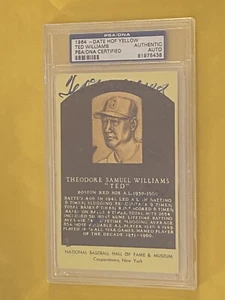 PSA DNA Ted Williams dual signed HOF plaque post card auto Boston Red Sox - Picture 1 of 6