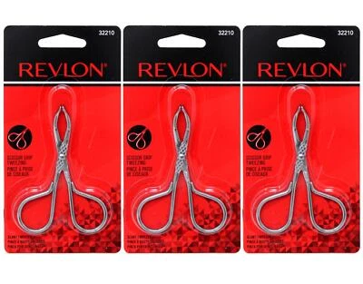 露华浓斜尖剪刀手柄镊子,不锈钢 - 3 包 — 第 1/2 张图片