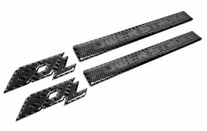 FORD (17-21 SUPER DUTY) F250 F350 F450 F550 REAL CARBON FIBER POWERSTROKE BADGES - Picture 1 of 5