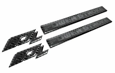 INSIGNIAS POWERSTROKE FIBRA DE CARBONO REAL FORD (17-21 SUPER DUTY) F250 F350 F450 F550 Foto 1 de 4