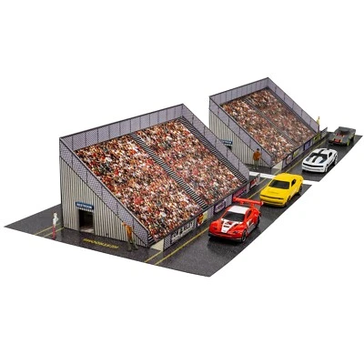 1/32 Slot Car Bleachers with Crowd Fit Carrera, Scalextric, Strombecker, Eldon - Image 1 of 4