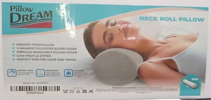 Cervical Neck Roll Pillow Memory Foam Cylinder Neck Support for Sleeping 4X18.5 - Picture 1 of 1