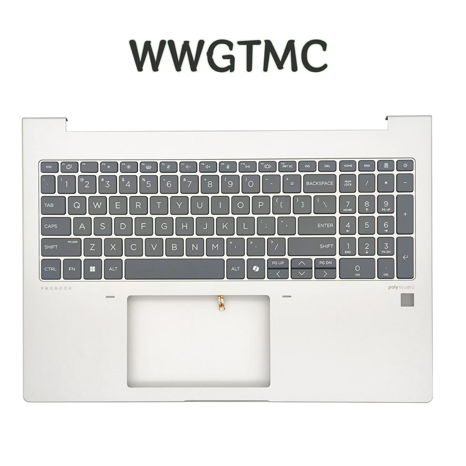 HP Teclado HP N98507-051 FRANCES (AZERY) PROBOOK 460 G11 PLATA PALMREST - Imagen 1 de 1