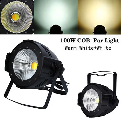 100W COB LED Par Light DMX Stage DJ Audience Blinder Light Warm White Cool White - Image 1 of 4