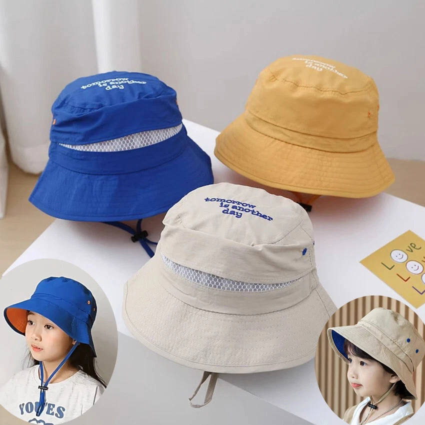 Sombrero de sol para bebés para niños Sombreros de sol UPF 50+ Sombreros de sol transpirables con cubo para niños Foto 1 de 4