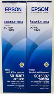 EPSON S015307 NASTRO ORIGINALE NERO PER EPSON LQ-630/LQ-630S ( X 2 pezzi) - Picture 1 of 1