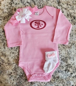 49ers Baby/Neugeborenes Mädchen 49ers Babygeschenk Mädchen San Francisco Fußball Baby Girl - Bild 1 von 3