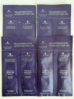 4 Alterna Caviar Anti Aging Replenishing Moisture Shampoo & Conditioner 0.25oz - Image 1 of 2