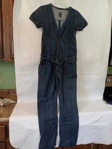 Mono Denim Grande Azul Asfalto De Colección Y2K Acampanado Disco Western Boho Festival - Imagen 1 de 10
