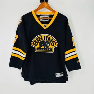 Boston Bruins Alternate Jersey Size XL Youth Milan Lucic #17 Reebok NHL Sewn - Picture 1 of 5