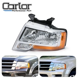 Left Driver Front Side For Ford Expedition 2015 -2017 Chrome Headlight Headlamp - Picture 1 of 14
